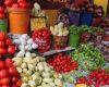 Vegetables in an open market